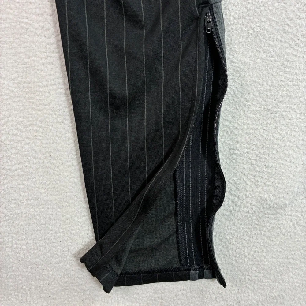 Adidas Tiro Track Pant Men S Black Gray Stripe Soccer Aeroready Jogger Ankle Zip